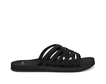 Sanuk Rio Badtofflor Flip Flop Dam Svarta | Sverige 530EBC